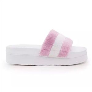 Jane and the Shoe Pink/White Platform Slides 9